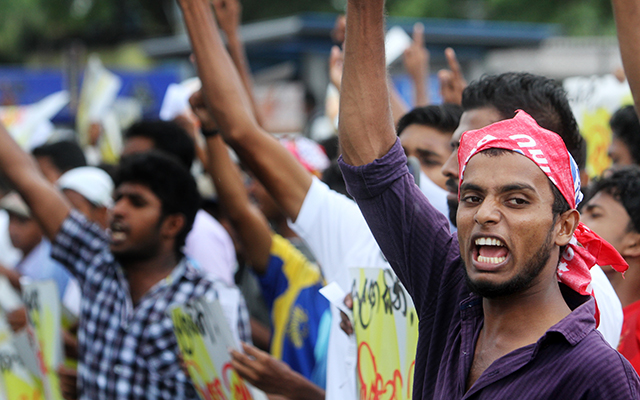 Image result for protesting sri lanka